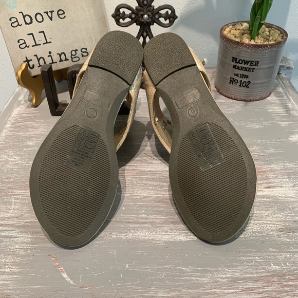 GOLD gladiator ankle high bootie sandals New in box NIB 7 7.5 8 9 - Picture 9 of 13